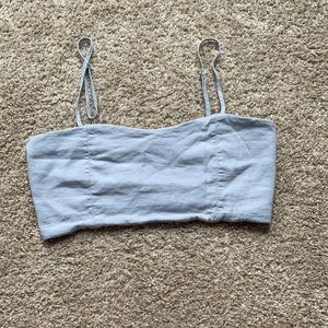 Blue crop top